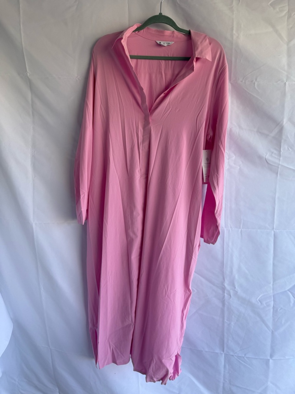 Athleta Urbanite Dress XL Pink NWT Midi Lightweight Travel